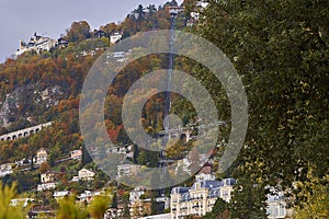 A view of Territet-Glion funicular railway.